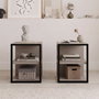 Hanah Home Echo - Juego de 2 mesas auxiliares Moca claro